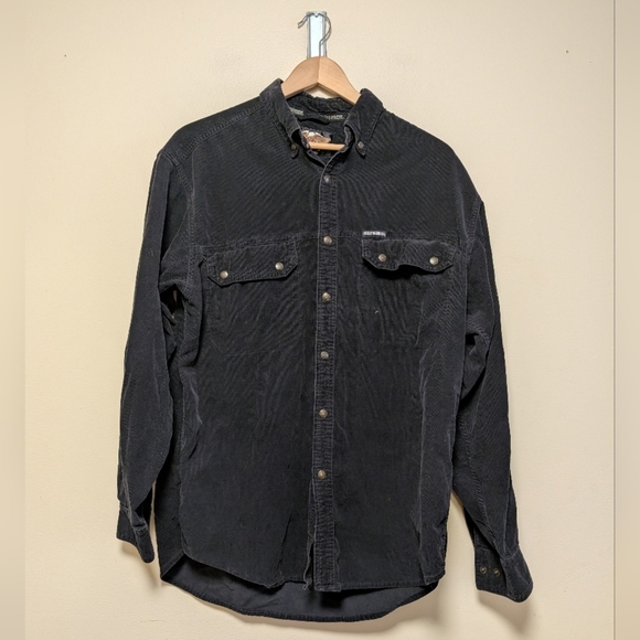 Harley-Davidson Black Corduroy Shirt JacketMen’s M